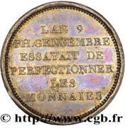 2 Francs pattern by Lavoisier par Gengembre at modul of ..., France, 1800 reverse image