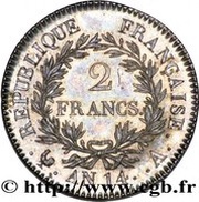 2 Francs - Napoléon I, France, 1803-1805 reverse image