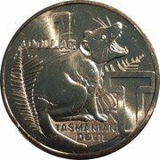 1 Dollar - Elizabeth II 6th Portrait - The Great Aussie Coin Hunt 3 - Letter T, Australia, 2022 reverse image