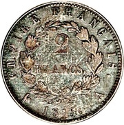 2 Francs - Napoléon I, France, 1815 reverse image