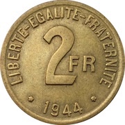 2 Francs reverse image