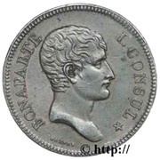 5 Francs pattern by Brenet du 1er type at modul of ... obverse image