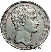 5 Francs pattern by Brenet au type adopté par le jury obverse image