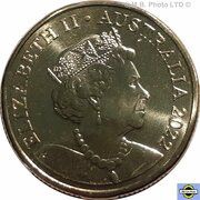 1 Dollar - Elizabeth II 6th Portrait - The Great Aussie Coin Hunt 3 - Letter V obverse image