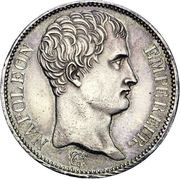 5 Francs - Napoleon I nude head, transitional type obverse image
