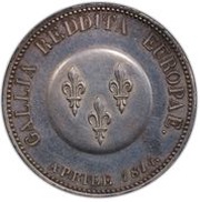 5 francs essai au module de 5 francs , François 1er d'Autriche obverse image