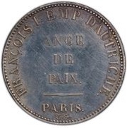 5 francs essai au module de 5 francs , François 1er d'Autriche, France, 1814 reverse image