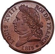 5 Francs - Louis XVIII Pattern obverse image