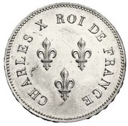5 Francs pattern of virole with modul of 5 francs by Moreau obverse image