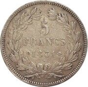 5 Francs - Louis-Philippe, France, 1831 reverse image