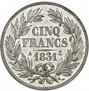 5 Francs - Louis Philippe Pattern reverse image