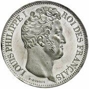 5 Francs - Louis Philippe Pattern obverse image