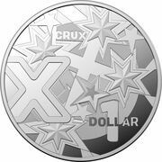 1 Dollar - Elizabeth II 6th Portrait - The Great Aussie Coin Hunt 3 - Letter X; Silver Proof, Australia, 2022 reverse image