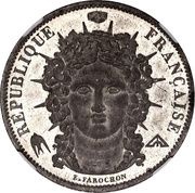 5 Francs Pattern of Farochon, 2nd competition obverse image