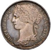 5 Francs Pattern of Desboeufs obverse image