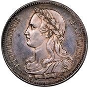 5 Francs Pattern of Montagny obverse image