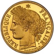 5 Francs gold pattern obverse image