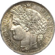 5 Francs Ceres, 2nd republic obverse image