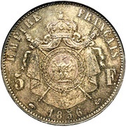 5 Francs - Napoleon III, France, 1853-1859 reverse image