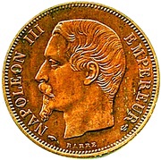 5 Francs - Napoleon III pattern of Barre obverse image