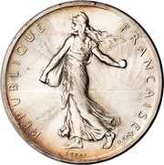 5 Francs trial of Louis-Oscar Roty obverse image