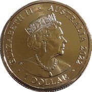 1 Dollar - Elizabeth II 6th Portrait - 150th anniversary of Australian Overland Telegraph Line obverse image