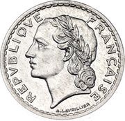 5 Francs Piedfort with Essai obverse image