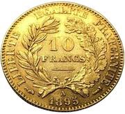 10 Francs, France, 1878-1899 reverse image