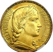 10 Francs pattern by La Fleur obverse image