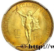 10 Francs pattern by La Fleur, France, 1929 reverse image