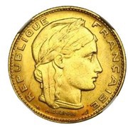 10 Francs pattren og Guzman obverse image