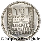Préparation de la 10 francs Pétain moyen module, France, 1939 reverse image