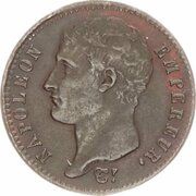 20 francs Napoléon Essai en étain, tête nue obverse image