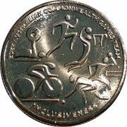 1 Dollar - Elizabeth II 6th Portrait - XXII Commonwealth Games; Inclusiveness, Australia, 2022 reverse image
