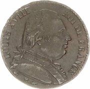 20 Francs - Louis XVIII Essai en étain, Buste habillé obverse image