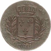 20 Francs - Louis XVIII Essai en étain, Buste habillé, France, 1815 reverse image