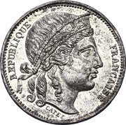 20 Francs pattern of Catel obverse image