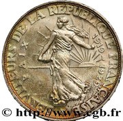 20 Francs modul of 20 Francs Turin, 10th Anniversary of Peace, France, 1929 reverse image