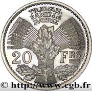20 Francs - Petain pattren of Cochet reverse image