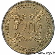 20 Francs pattren of Turin reverse image