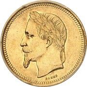 10 Florins / 25 Francs - Napoleon III Pattern obverse image