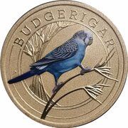 1 Dollar - Elizabeth II 6th Portrait - Budgerigars, Australia, 2022 reverse image