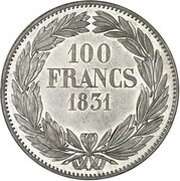 100 Francs - Louis Philippe I pattern of Caque reverse image