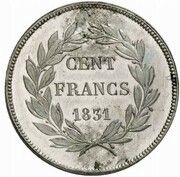 100 Francs - Louis Philippe Pattern reverse image