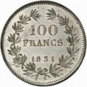 100 Francs - Louis Philippe Pattern, France, 1831 reverse image