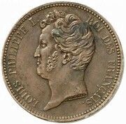 100 Francs - Louis Philippe Pattern obverse image