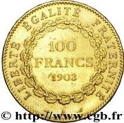 100 Francs, France, 1878-1906 reverse image