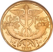 100 Francs Trial of Abel Lafleur reverse image
