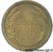 100 Francs Trial of Jean Baptiste Merlen reverse image