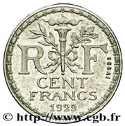 100 Francs pattren of Guilbert reverse image